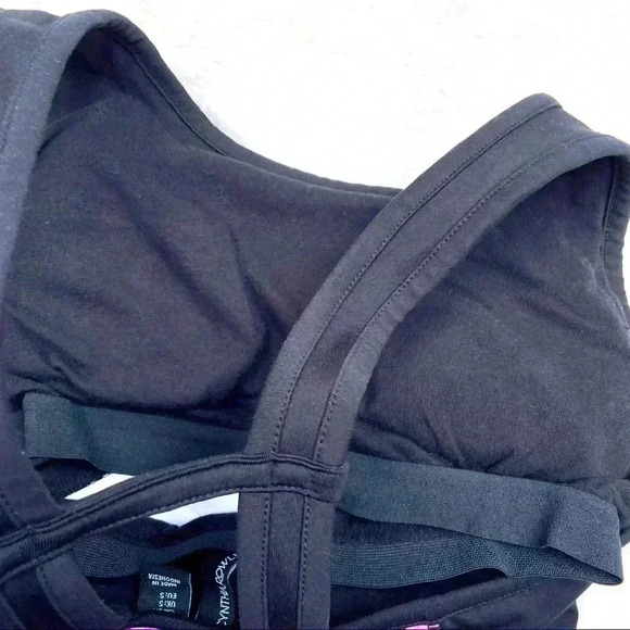 Cynthia Rowley Black Floral Athletic Tank Top - Picture 11 of 13